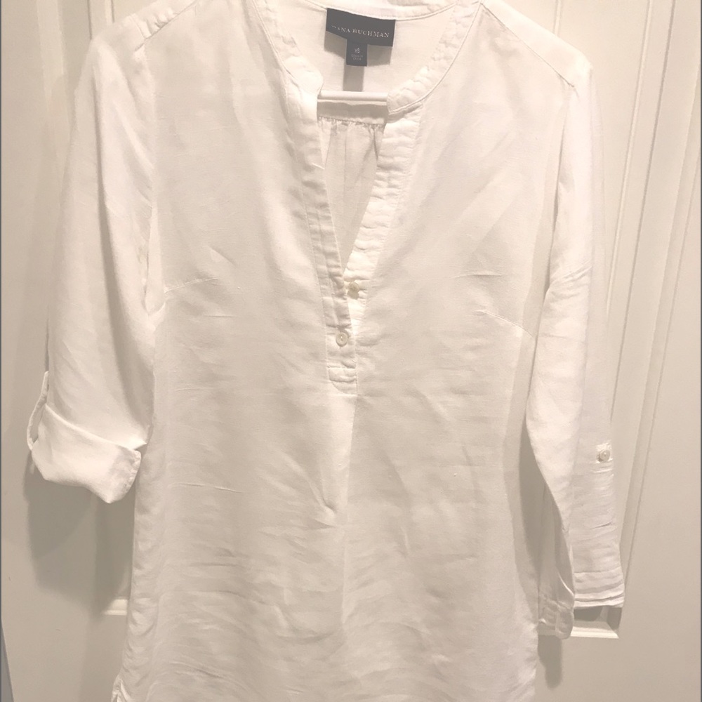 Dana Bachman white linen tunic